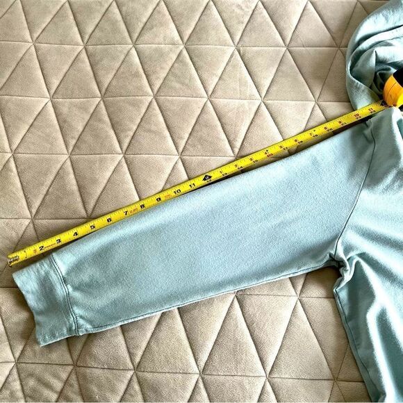 Eberjey Mason Lace-Up Mason Stretch Pima Cotton Modal Sky Blue Hoodie Size Large - Picture 11 of 16